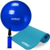 Bola Suia 65 Cm + Bomba com Bico de 7 Mm + Colchonete Liveup