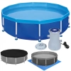 Kit Piscina Redonda Estruturada 4500 L com Filtro 110v, Capa e Forro