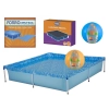 Kit Piscina 1500 Litros + Capa e Forro Mor + 2 Bolas Inflvel Azul e Laranja