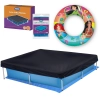 Kit Piscina Quadrada 1500 L + Capa e Forro Mor + Boia Inflvel Princesas