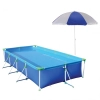 Piscina 6200 Litros Mor + Guarda Sol Azul e Branco 1,50m