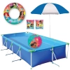 Piscina 6200l Mor + Guarda Sol + Bola Inflavel + Boias Princesas