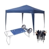 Tenda Gazebo Articulado Trixx 3m X 3m Azul + Carrinho de Praia com Avano