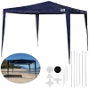 Tenda Gazebo Barraca Praia 3x3 M de Encaixe em Rfia Azul