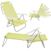 Cadeira Sunny Dobrvel de Praia Camping 6 Posies Amarelo