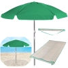 Kit Guarda-sol Praia 1,60m Verde + Esteira de Palha com Ala