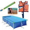 Kit Piscina Premium 6200 Litros + Colete P/M Laranja + Brinquedo Lana gua