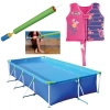 Kit Piscina Premium 6200 Litros + Colete P/M Rosa + Brinquedo Lana gua