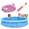 Kit Piscina Infantil 1000 L + Bote Fralda Rosa + Lana gua de Bichinhos