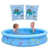 Kit Piscina Infantil 1000 L Inflvel Estampada + Boia de Brao Azul