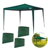 Kit Verde Praia Tenda Gazebo 3x3 M Oxford Verde + 3 Paredes Laterais