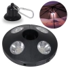 Luminaria de 24 Leds Preta para Ombrelone Guarda Sol e Barraca Bel Camping Piscina Giardino