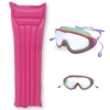 Kit culos de Natao Proteo Uv/ Antiembaante Rosa + Boia Colcho Inflvel 1,83 M X 69 Cm