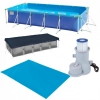 Piscina Premium Retangular Estrutural 10.000 L + Capa + Forro + Bomba 220v