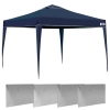 Kit Tenda Dobrvel Azul 3x3 M Base e Topo com 4 Paredes Brancas