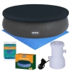 Kit Capa + Forro para Piscina Inflvel 4600 L Mor + Filtro 110v 2200 L/H ( Armao No Inclusa )