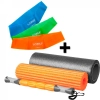 Rolo de Pilates 3 em 1 Fit Roll Foam + 3 Mini Band Tenso Leve + Mdia + Forte