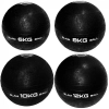 Kit Bola Slam Ball com 6 Kg + 8 Kg + 10 Kg + 12 Kg Preta Liveup