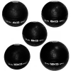 Kit Bola Slam Ball com 4 Kg + 6 Kg + 8 Kg + 10 Kg + 12 Kg Preta Liveup