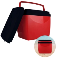 Caixa Trmica Cooler com Ala Mor 26 Litros Vermelho e Preto