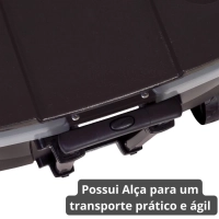 Kit Guarda Sol Preto 2 M Bagum e Alumnio + Cooler 42 L com Rodas e Ala para Praia / Camping