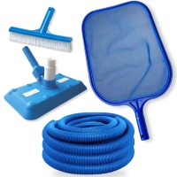 Kit Aspirador Esfera + Mangueira 6 Metros 38mm+ Peneira + Escova para Limpeza de Piscinas