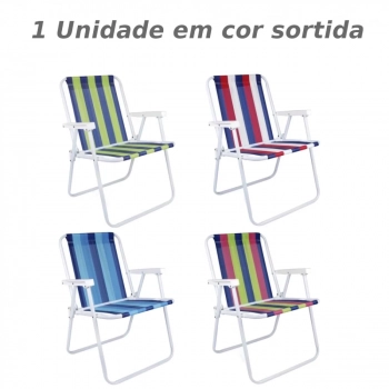 Kit Praia com Guarda Sol 2 M, Cadeira de Praia e Caixa Trmica