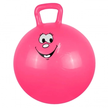 2 Brinquedos Bola Pula Pula Infantil com Ala 60 Cm Rosa