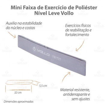 Faixa Elstica Mini Band de Polister Nvel Leve Vollo