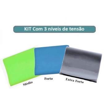 Kit Bola Suia 65 Cm Pilates Yoga + Kit 3 Faixas Elsticas + Bomba