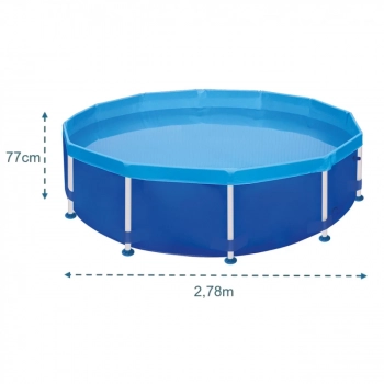 Kit Piscina Redonda Estruturada 4500 L com Filtro 220v, Capa e Forro