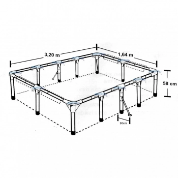 Kit Piscina 3000 Lts de Armao + Flutuador + 3 Cloro