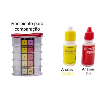 Kit Clarificante + Flutuador + Cloro + Estojo para Avaliar Ph e Cloro