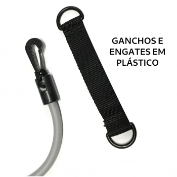 Kit Bola Suia para Pilates 65cm com Extensores + Colchonete 1,70m + Bomba