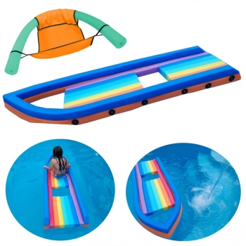 Jangada Flutuante Espaguete para Piscina + Poltrona Espaguete Flutuante