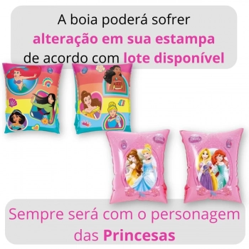 Boia Infantil de Brao Princesas Rosa Disney