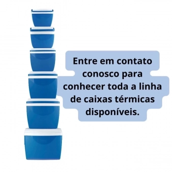 Caixa Termica Azul Cooler 12 Litros com Ala Mor para Praia e Camping