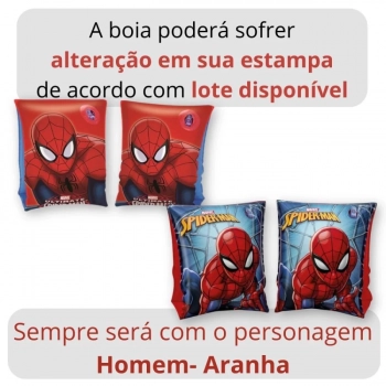 Kit Piscina 1000l + Capa + Forro + Boia de Brao Homem Aranha