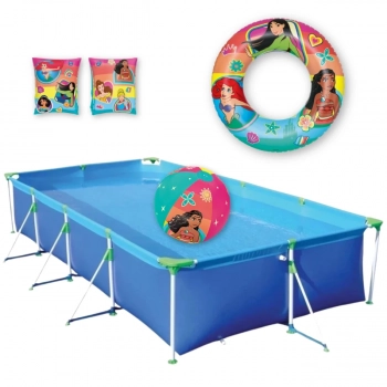 Piscina de Armao 6200l + Bola Inflvel + 2 Boias Das Princesas