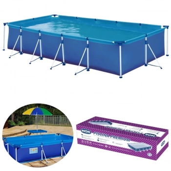 Piscina 7600 Lts Mor + Guarda Sol + Bola Inflvel + Boias Homem Aranha