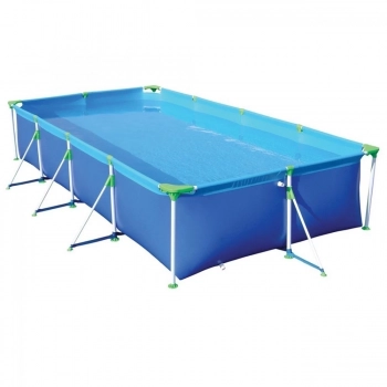 Piscina 6200 Litros com Capa + Forro + Guarda Sol Azul Escuro 1,60m