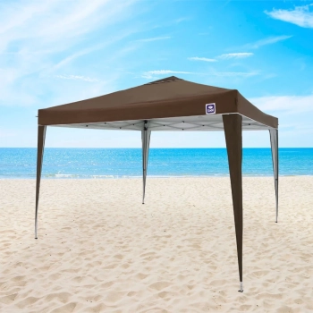 Tenda Gazebo Praia 3x3 M Sanfonada Bel Aluminio Marrom