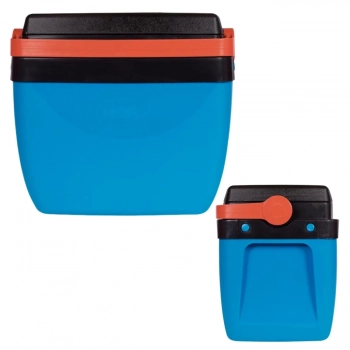 Caixa Termica Azul e Laranja Cooler 12 Litros com Ala Mor para Praia e Camping