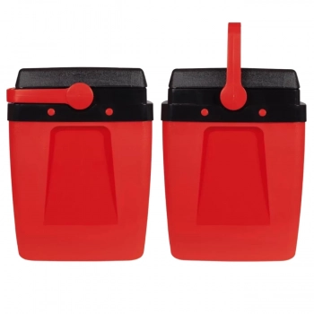 Kit para Praia Preto e Vermelho Guarda-sol 1,60m + Cooler 26l