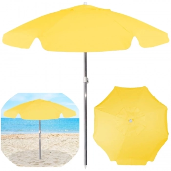 Kit Cadeira de Praia Sunny Dobrvel + Guarda-sol 1,60m Amarelo