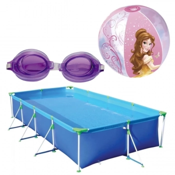 Kit Piscina Premium 6200 L+ culos Natao Infantil Roxo + Bola 33 Cm