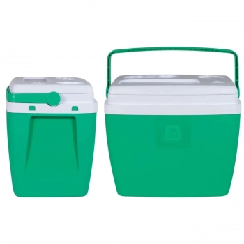 Kit para Praia Verde com Cooler Caixa Trmica 36l + 2 Esteiras com Ala