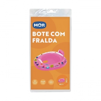 Kit Piscina Infantil 1000 L + Bote Fralda Rosa + Lana gua de Bichinhos