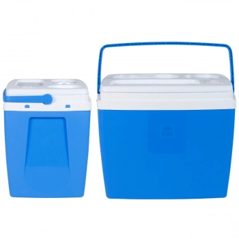 Kit Praia Guarda Sol Bagum Bege Articulado 2 M + Cooler Azul 19 L