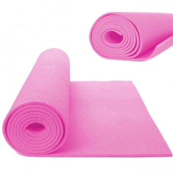 Kit Colchonete Eva Rosa 1,73 Metros + Extensor Elstico Tenso Leve Rosa para Exerccios / Pilates